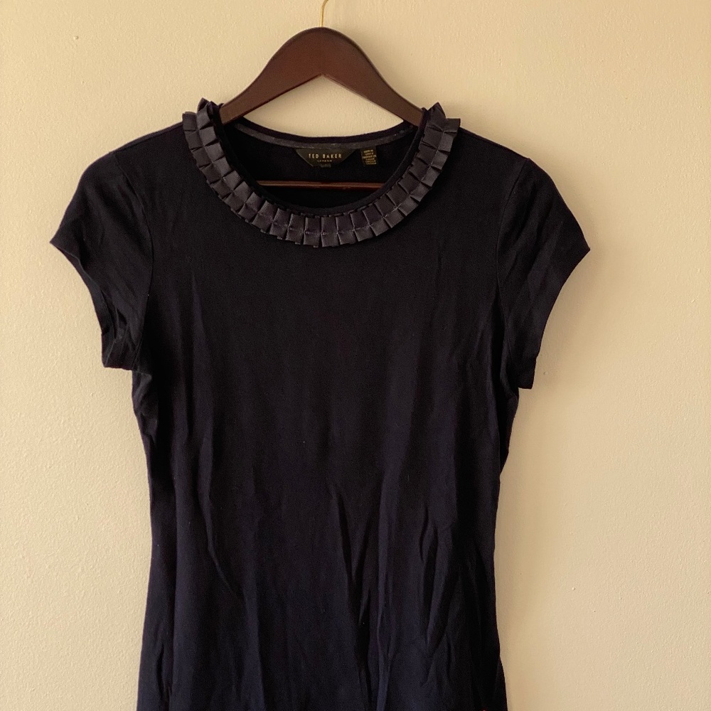 Ted Baker London Fitted Super Soft Ruffled Top, 95% Viscose & 5% Elastane